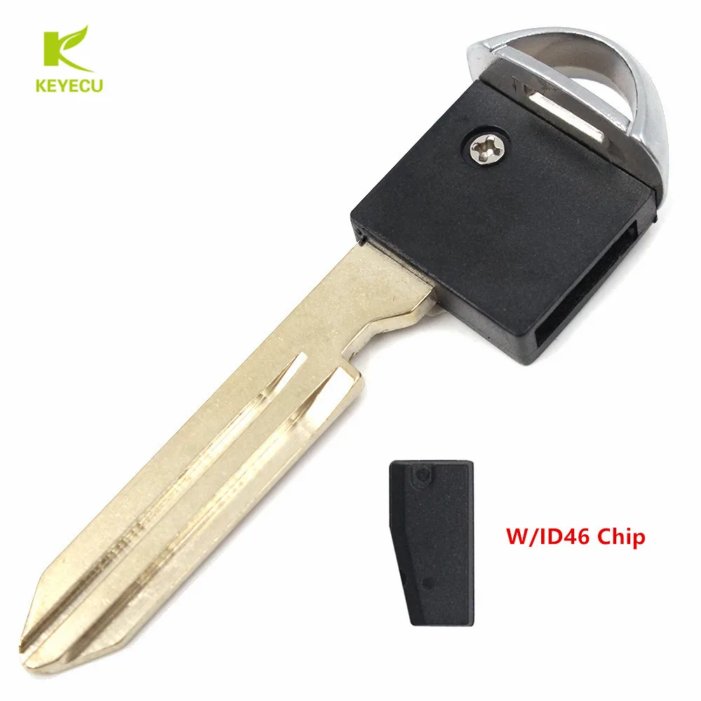 KEYECU Новый Prox смарт ключ дистанционного управления аварийное лезвие с чипом