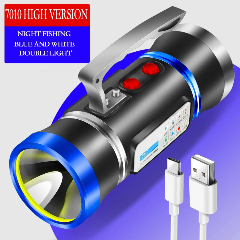 Синий свет двойная головка белая рыболовная USB-вссветильник шка супер яркая