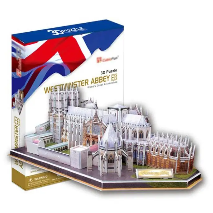 T0442 3D Пазлы Westminster Abbey ручная имитация сделай сам строительные Бумажные модели