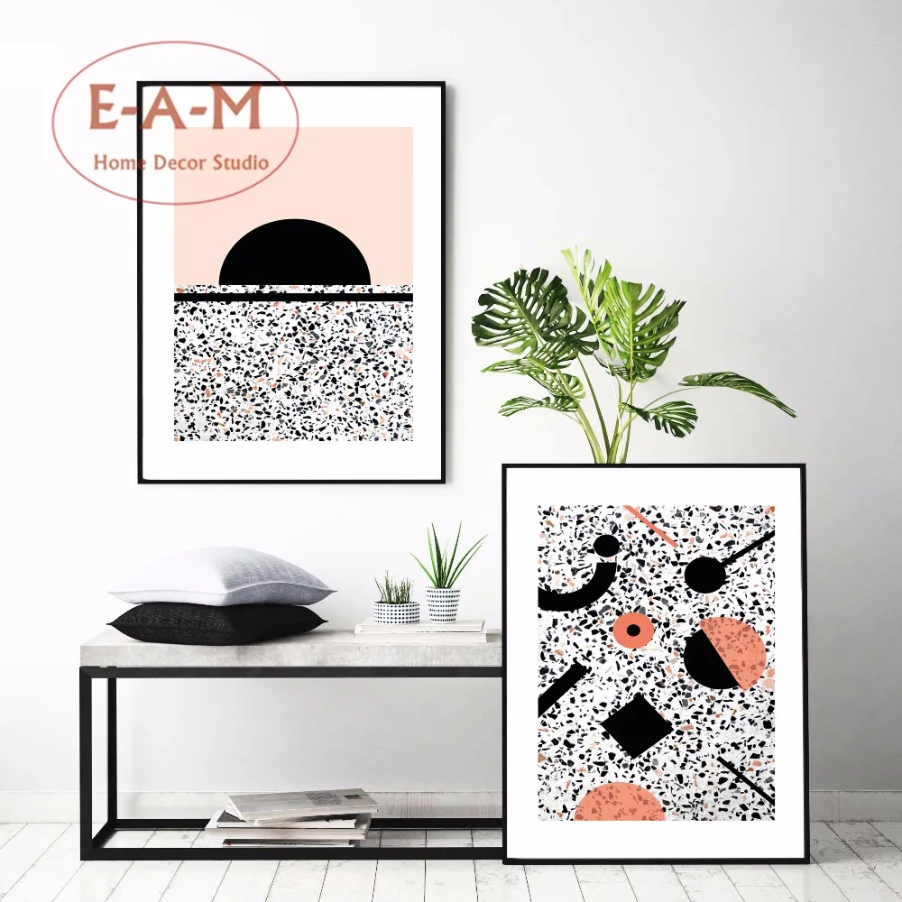 Геометрические узоры в скандинавском стиле холст Художественная печать Постер