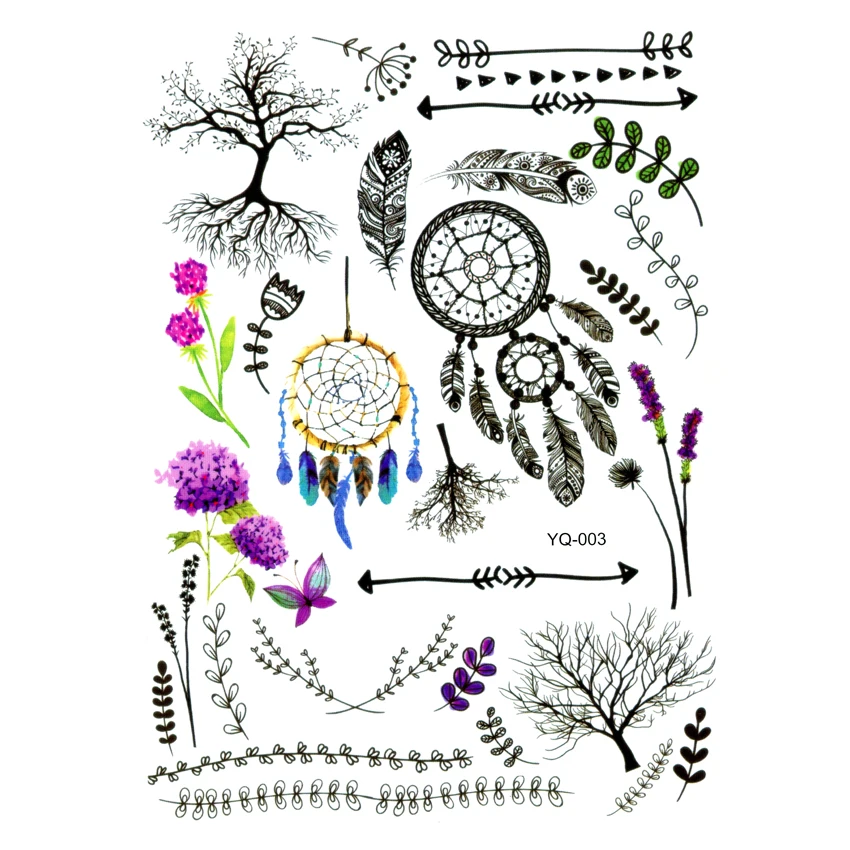 

Hero Waterproof Temporary Tattoo Men beauty Flash Tattoos feather gold Tattoo stickers harajuku tatoo sleeve tatuagem falsa