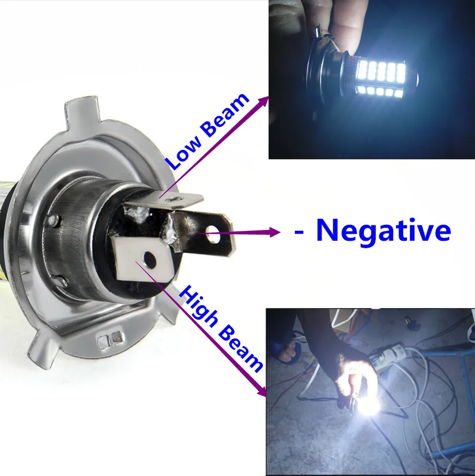A Противотуманных фар автомобиля Авто H4 HB2 2835 66 SMD высокий низкий пучок Ice Blue желтый лампа для DRL 9003 яркий, чем 33SMD - Испускаемый цвет: A