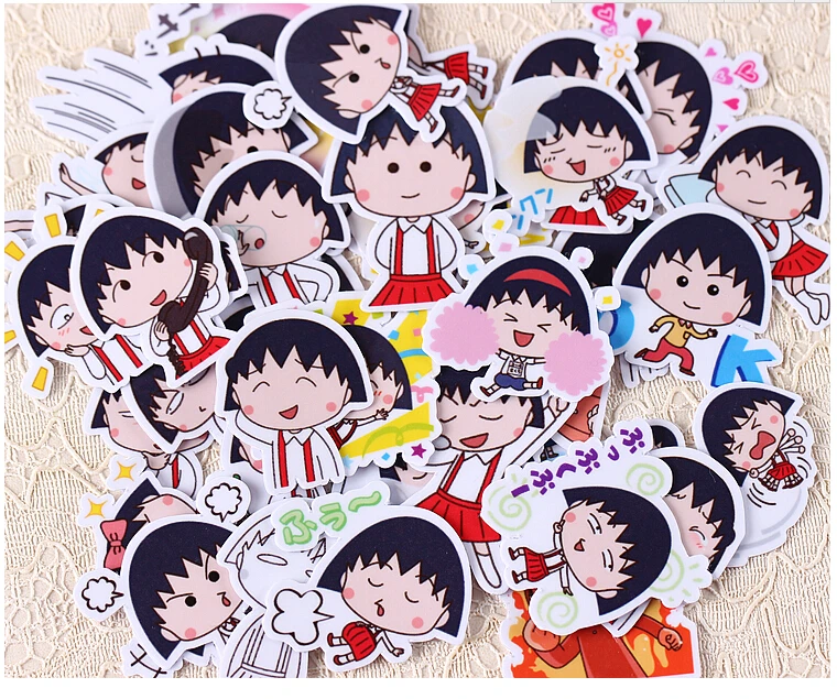 40 шт креативные милые самодельные наклейки Сакура момомока скрапбукинга