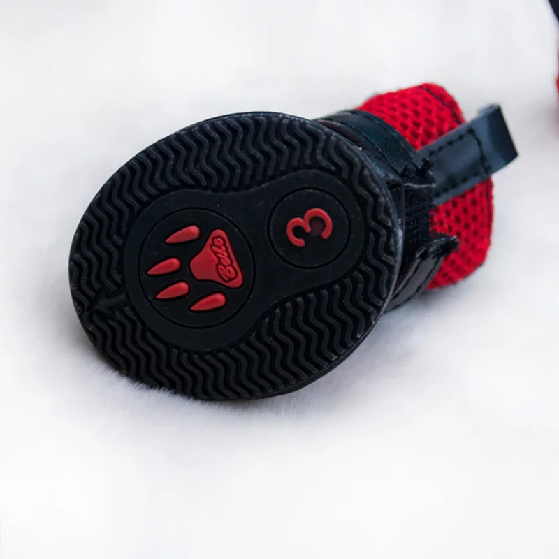 4 шт./компл. Pet обувь на плоской подошве теплые зимние ботинки нескользящей