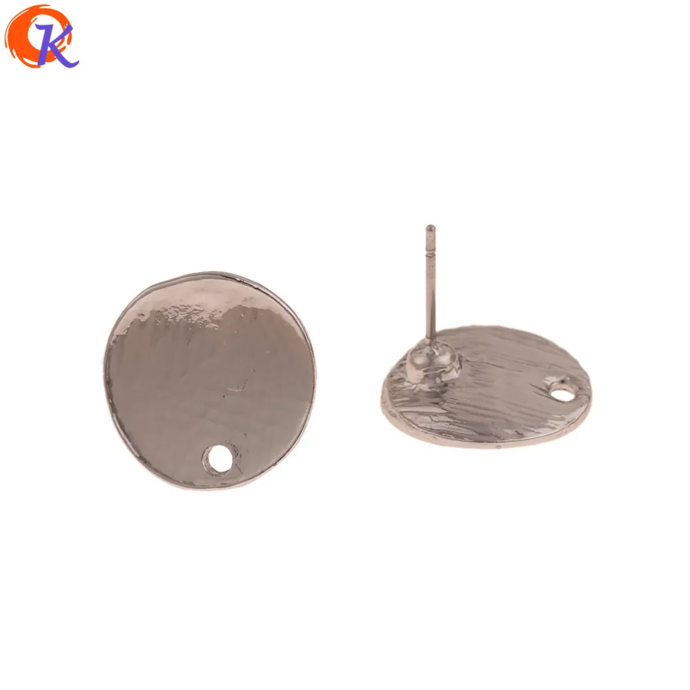 Rhodium Cordial дизайн 100 шт 14*14 мм ювелирные аксессуары/серьги-гвоздики/DIY Изготовление/круглая форма монеты/ручная работа/ювелирные изделия компоненты - Цвет: Rhodium
