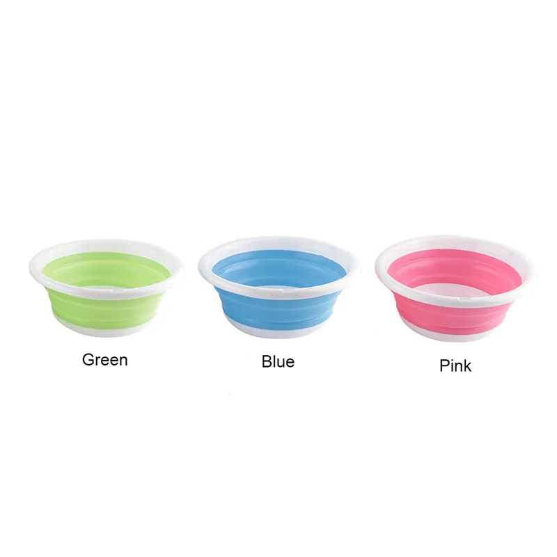 3 цвета пластиковое складное ведро Портативный умывальник складной пищевой