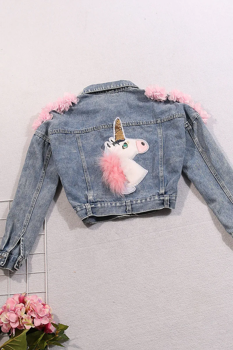 Джинсовая куртка Женская весенне осенняя одежда укороченная короткая модная