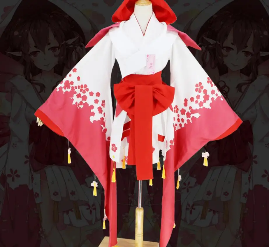 Лидер продаж Женский костюм для косплея Onmyoji Game с париком и Geta |