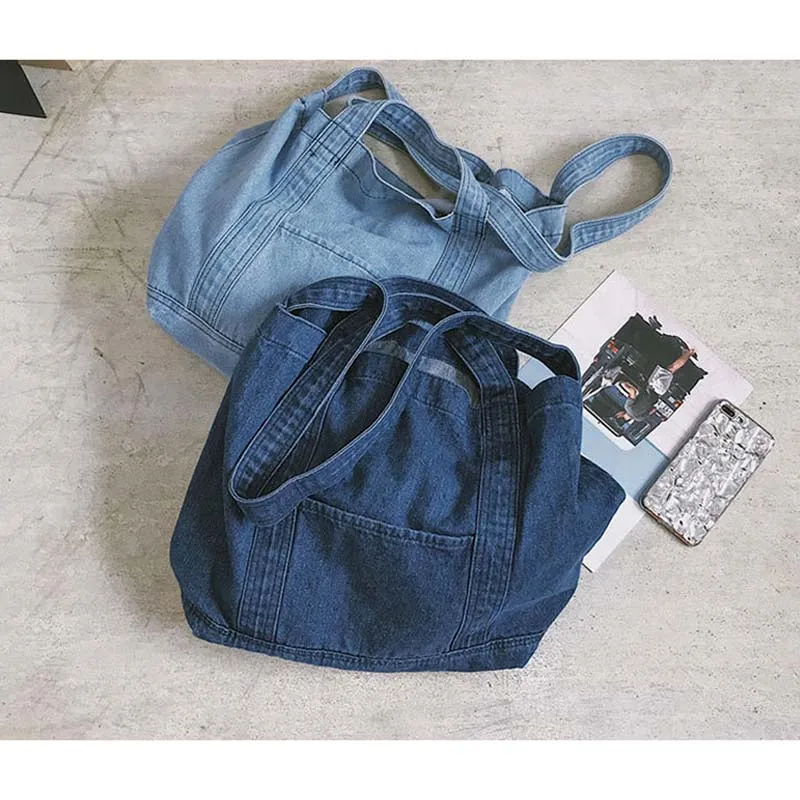 Wholesale Hot Fashion Women Crossbody Bag Denim Large Capacity Simple Vintage Casual Messenger Style Soft Fabric KA-BEST | Багаж и сумки