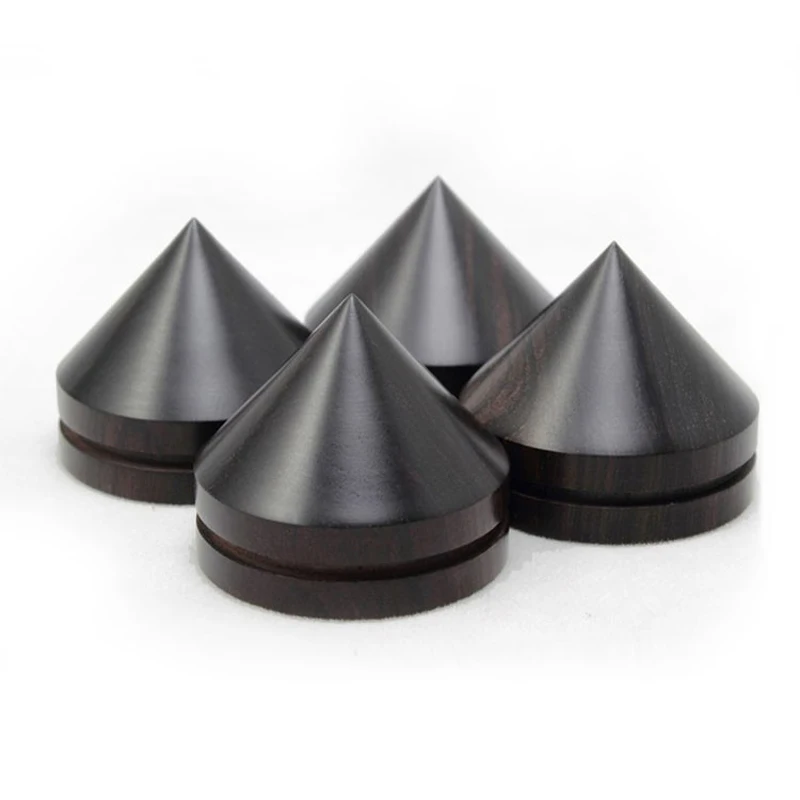 

4set Anti-Shock Ebony Spikes Stand Pad For CD Turntable Amplifier Speaker Amp cone speaker pad