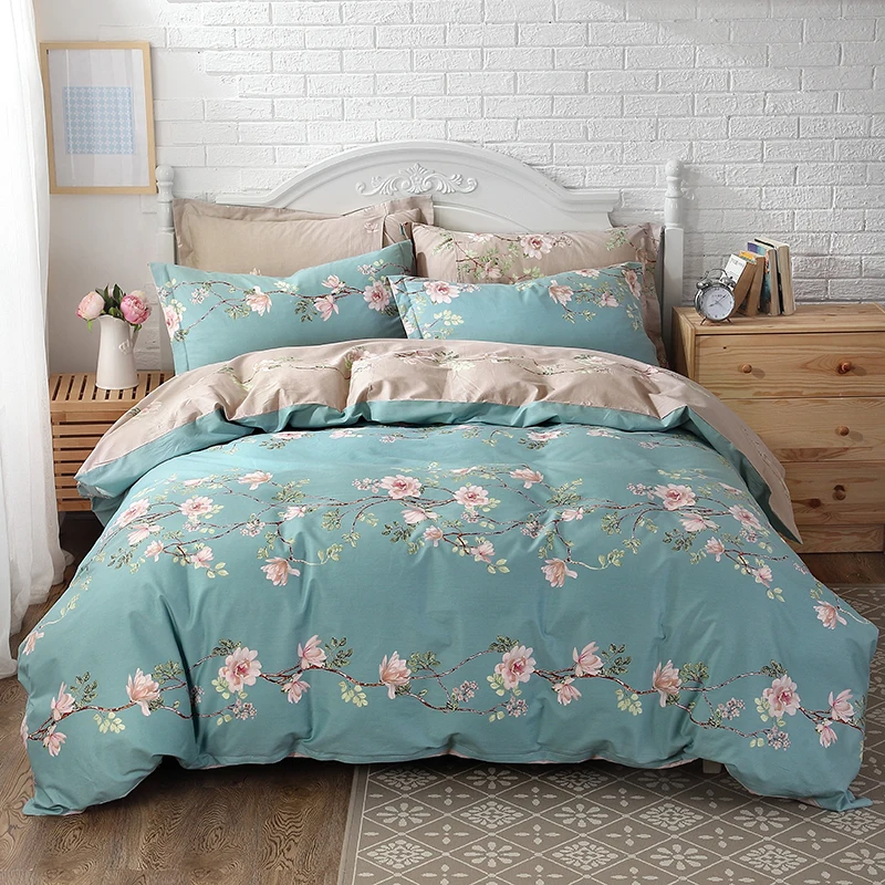 Роскошный комплект постельного белья из хлопка 4 шт. постельное белье простыня