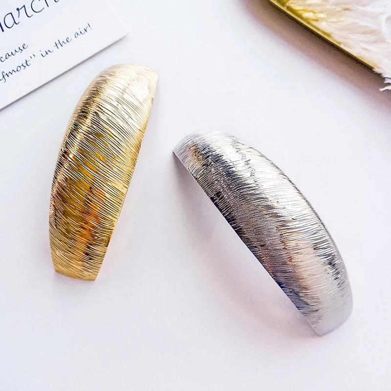 SROCI простая матовая заколка для волос из сплава с широкой дугой Модные Винтажные