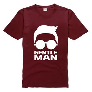 Новый 2016 хлопок цветной печать план комедий PSY джентльмен Большой размер мужчина