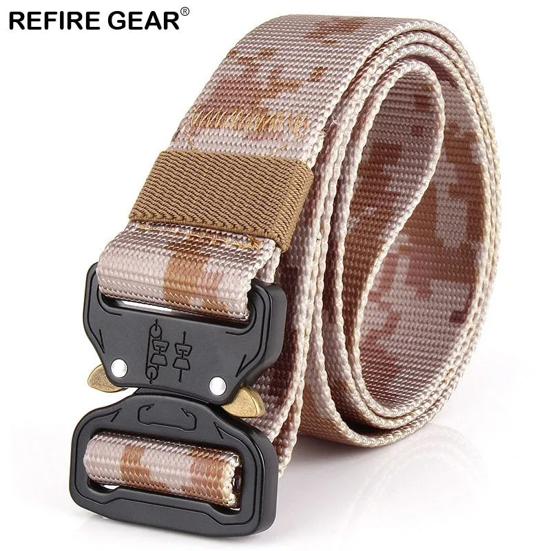 Ремень тактический Refire Gear Мужской утолщенный спортивный Камуфляжный пояс с