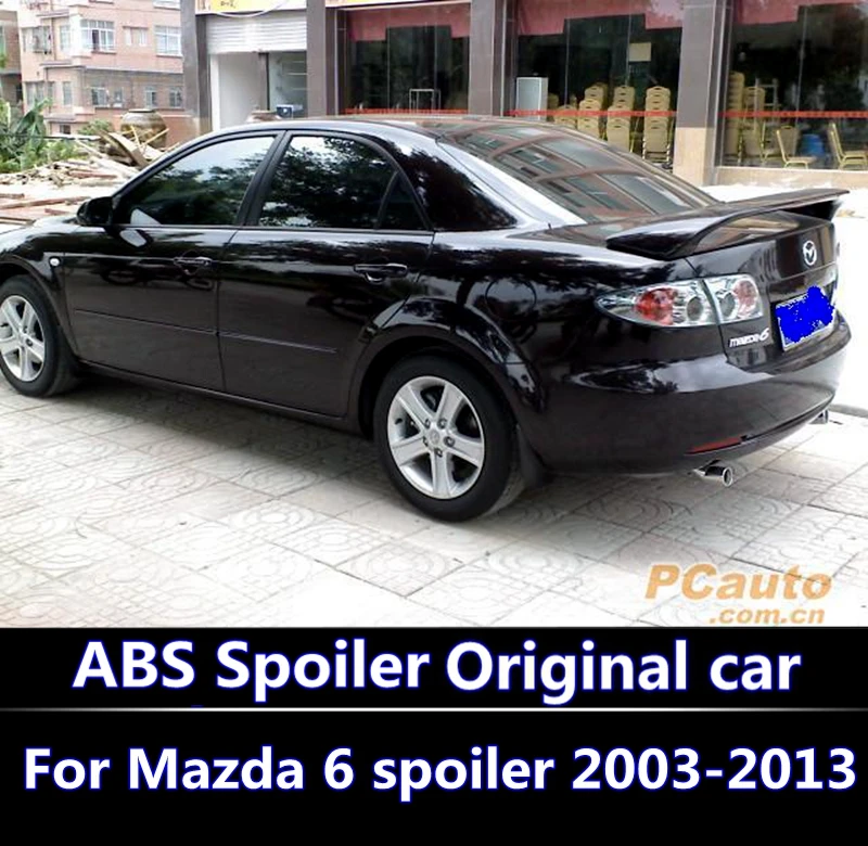 Для Mazda 6 2003-2013 спойлер высокого качества ABS Материал заднее крыло автомобиля