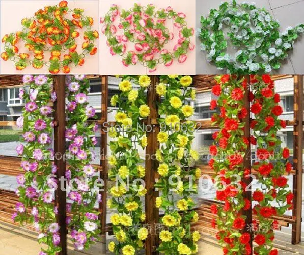 

5 шт. 2 метра искусственная шелковая Цветочная Гирлянда Виноградная лоза Плющ украшение для дома свадьбы сада