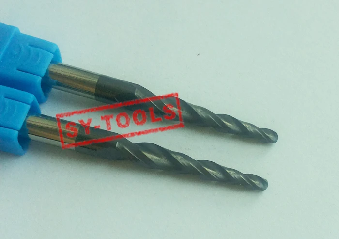 2 шт. R1.5 * D6 30 5 75L 2F HRC55 вольфрамовое твердосплавное покрытие коническая шаровая