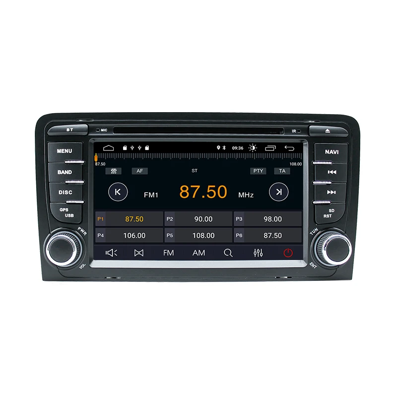 2 Din Android 11 Автомобильный мультимедийный плеер авторадио для Audi A3 8P S3 RS3 Sportback 2003 2004