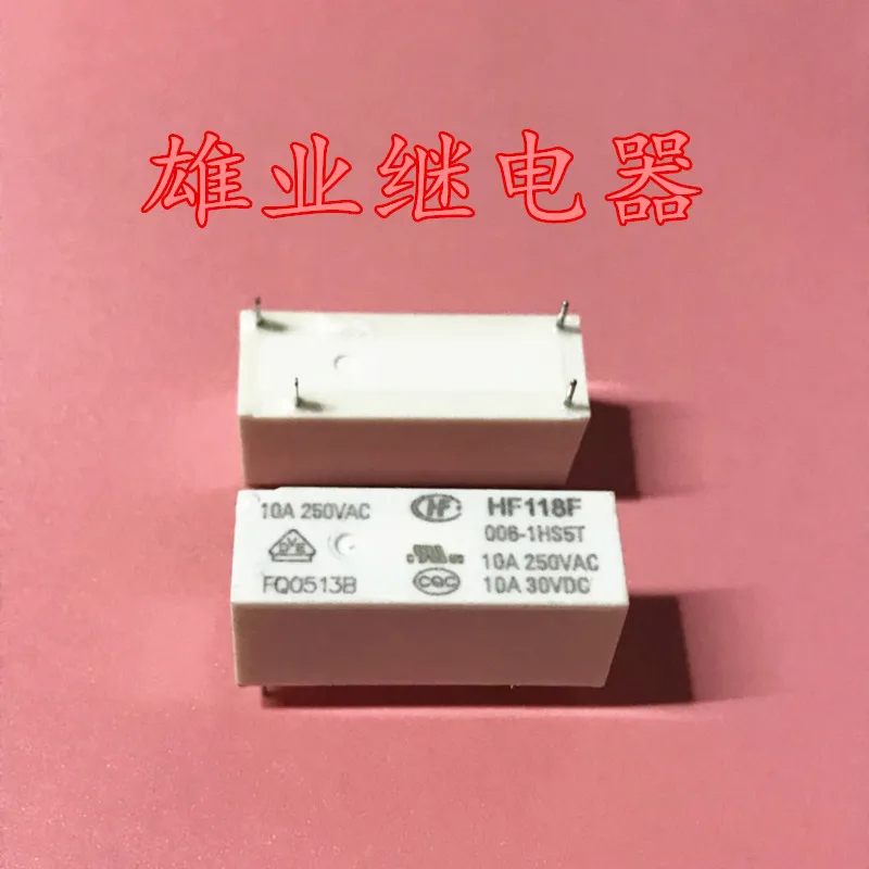 Реле HF118F 006 1HS5T 6В 5В реле 4PIN 10A|Реле| |