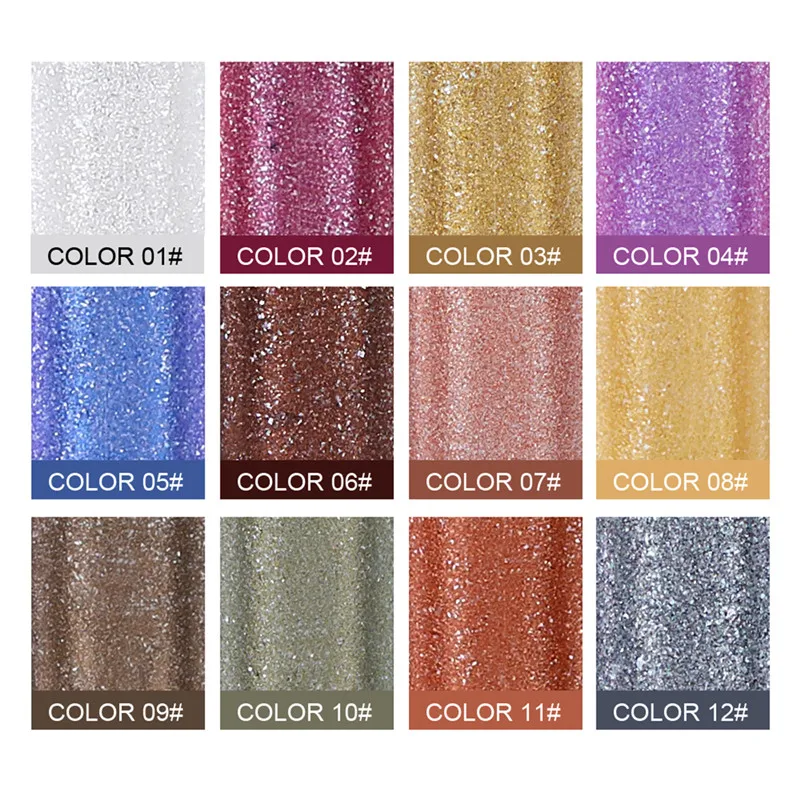Lulaa Сияющие дымчатые тени для век металлический макияж глаз 12 цветов жидкие