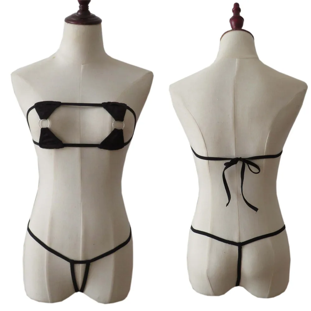 Микро Бикини 2020 пикантные обтягивающие грудь металлические кольца открытый