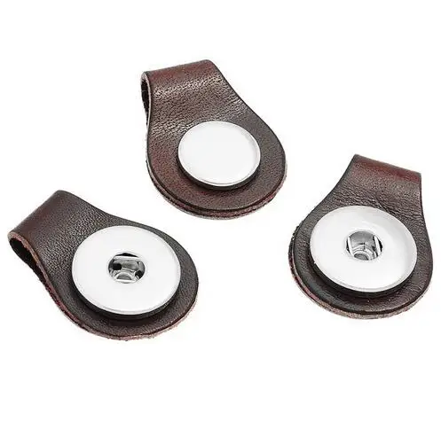 Модная черная и коричневая кожаная подвеска слайдер для ожерелья подходит 18 мм