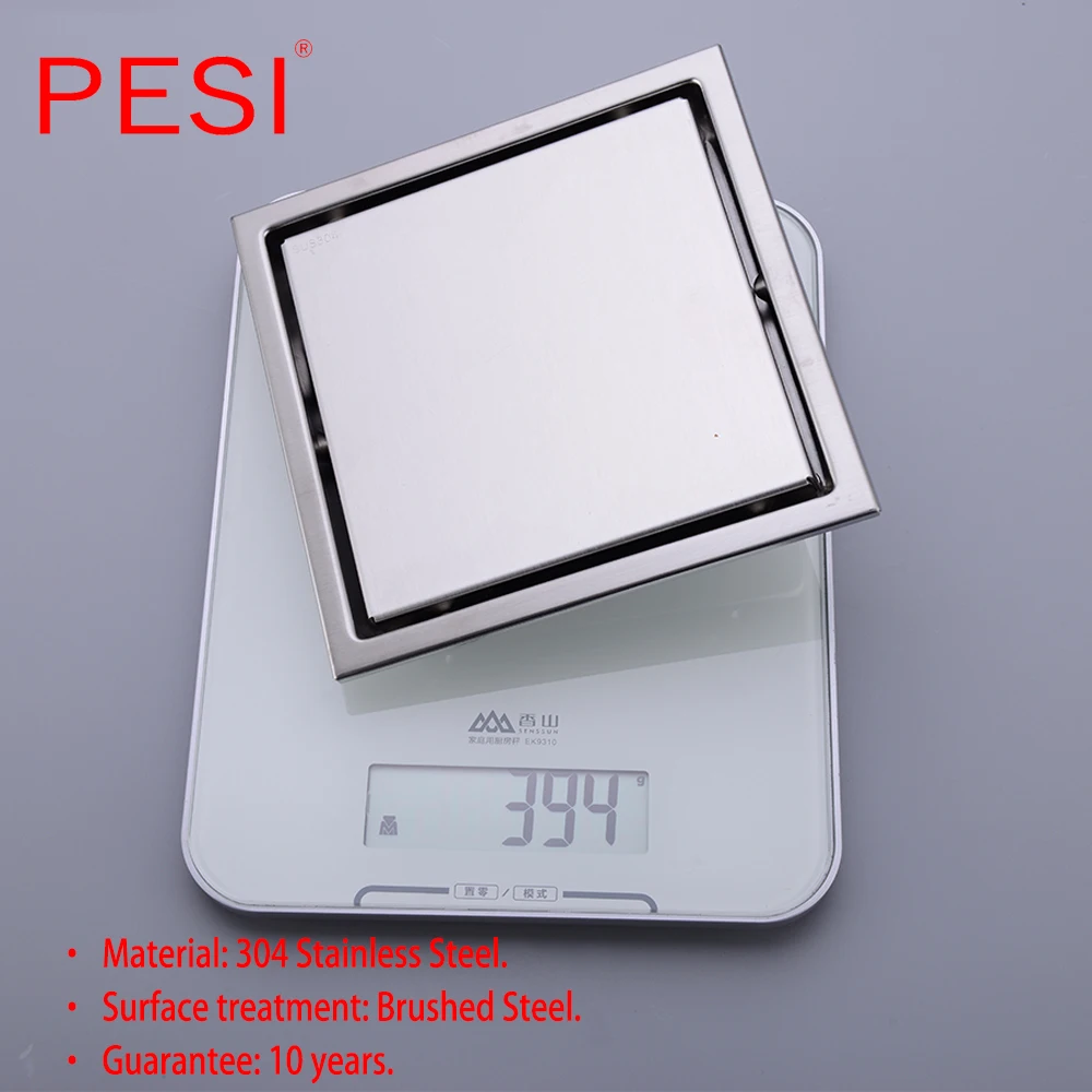 304 stainless steel 60301511cm linear anti odor long floor drain bathroom invisible shower floor drain wholesale polished free global shipping