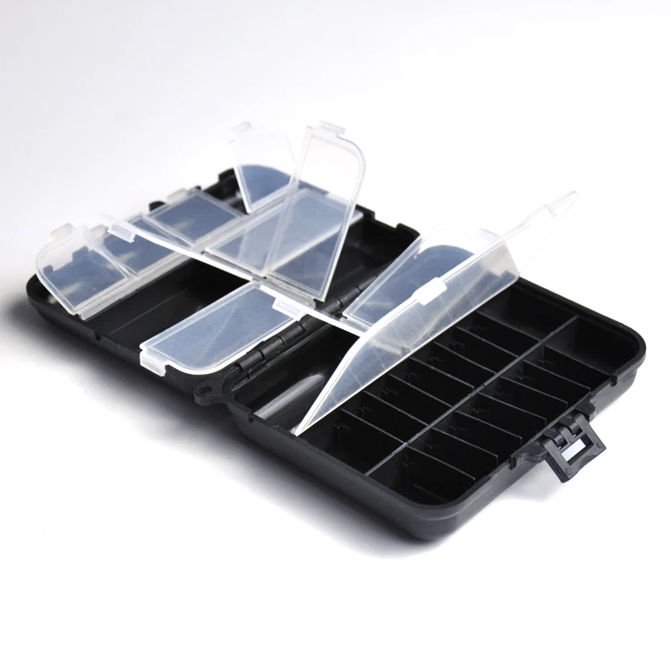 

OLOEY 2019 New Fishing Lure Portable bait box Bait Fishing Lure Storage Box Case Fishing Black Box