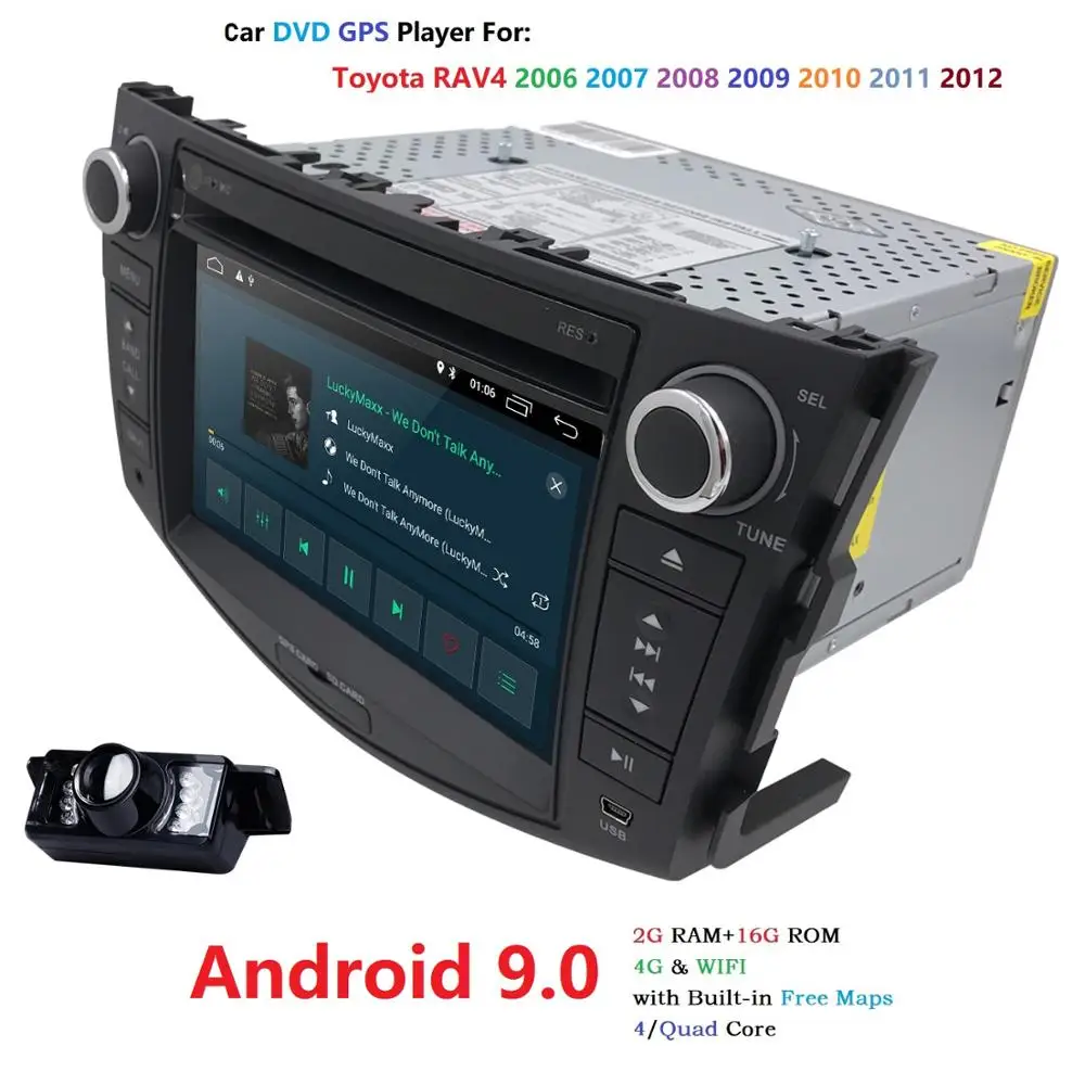 7 &quotAndroid 9 0 Автомобильный GPS радио плеер для Toyota RAV4 RAV 4 2006 2012 четырехъядерный 2 ГБ + 16