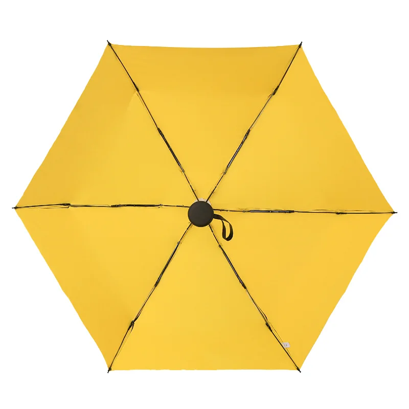 Горячая мини складной зонтик 5 складок анти-УФ сплошной цвет для солнечного