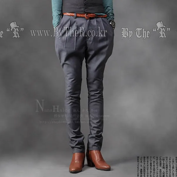 

27-44 ! 2016 Men's clothing Casual slim male western-style trousers suit pants plus size singer costumes