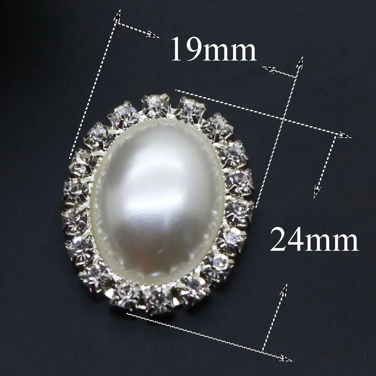 No.9 19mmX24mm 10 шт., белый жемчуг, стразы, пуговицы, металлическое украшение для свадебных приглашений, кнопка, брелок для волос, цветок, центр скрапбукинга - Цвет: No.9 19mmX24mm