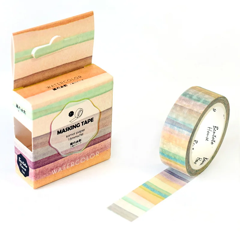 

Watercolor Painting Washi Tape Adhesive Tape Diy Decor Planner Scrapbook Sticker Label Masking Tape