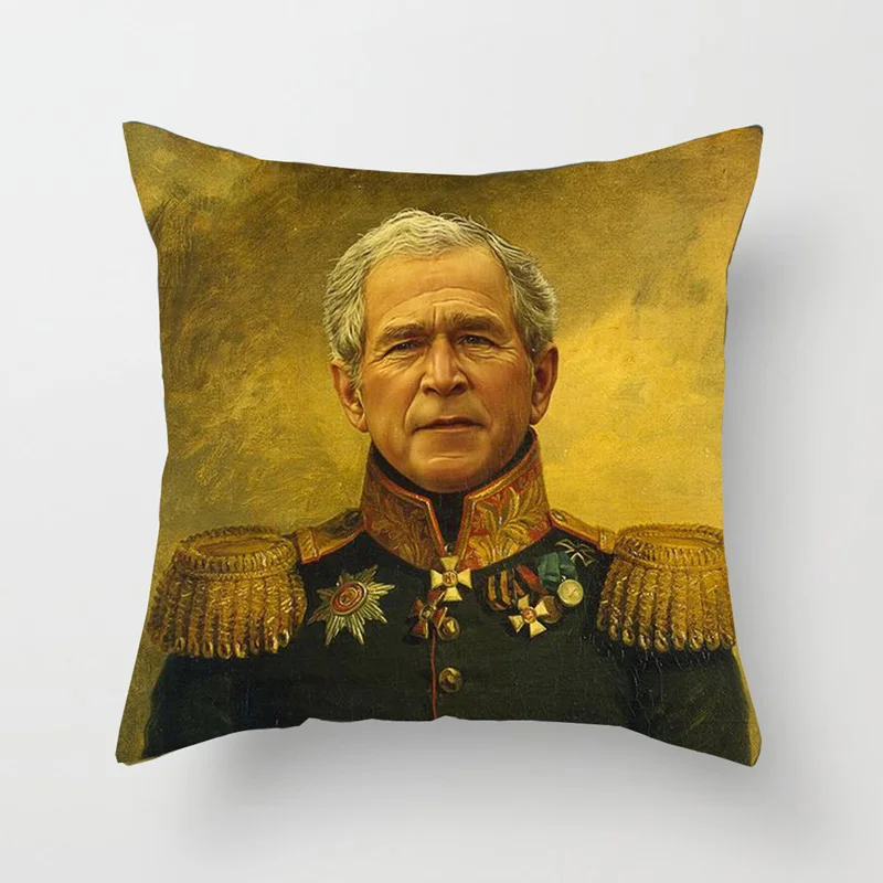 25 стилей наволочка с масляной росписью знаменитого героя военного генерала