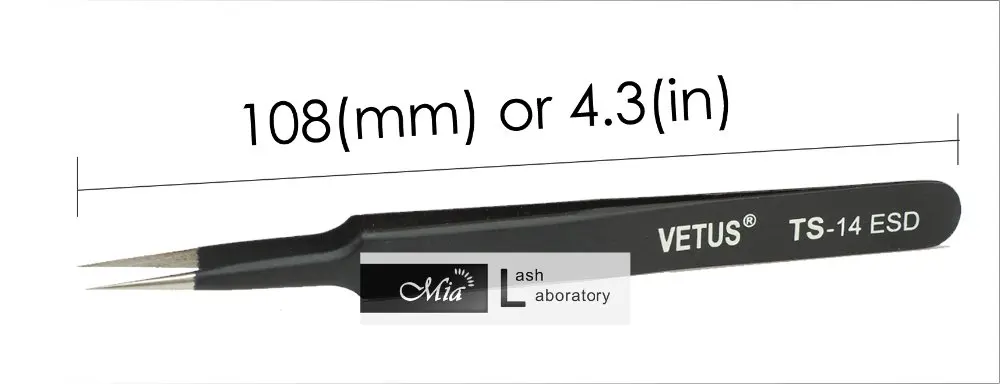 VETUS ESD14 прямой точный Пинцет для наращивания ресниц | Красота и здоровье