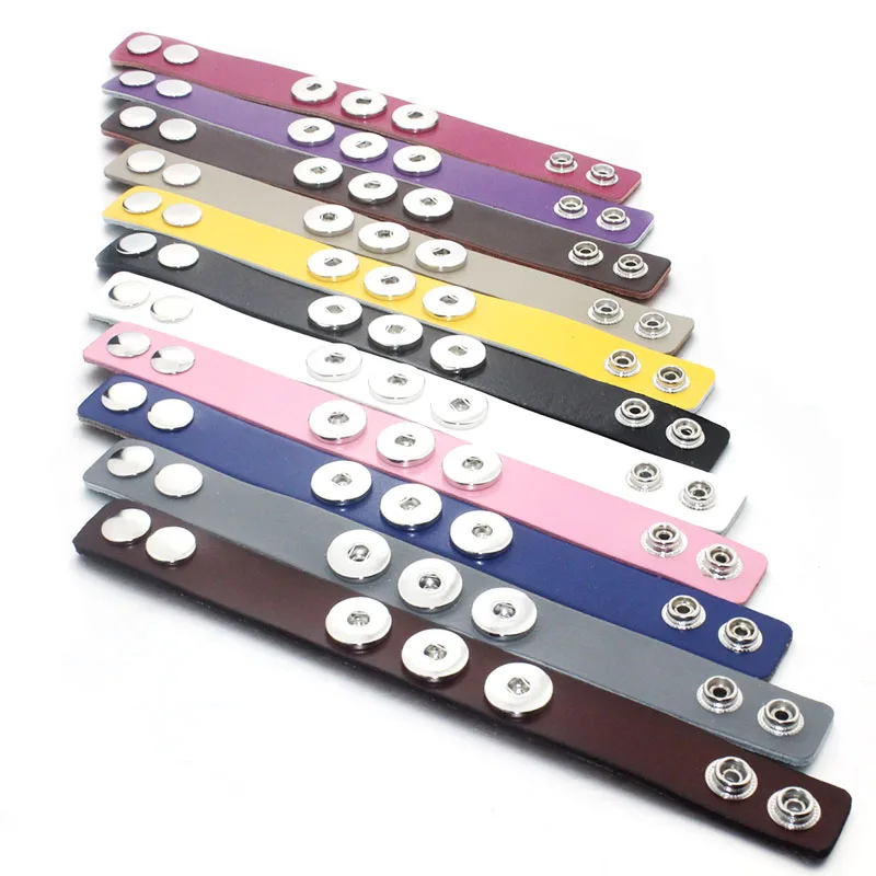 Лидер продаж кожаные Кнопки для браслета кнопки браслет женщин обертка шарм