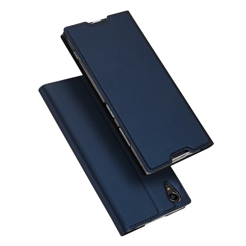Blue Магнитный флип-чехол для Coque sony Xperia XA1 Plus Ultra XZ1 XZ2 Premium XZ X Compact XZ3 XP Z5 Mini L1 Z6 E6 XA2 чехол со слотом для карт - Цвет: Blue