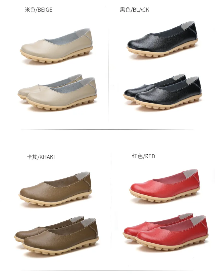 Plus size 11/12 ladies slip on loafers shoes woman trendy summer female flats white genuine leather shoes