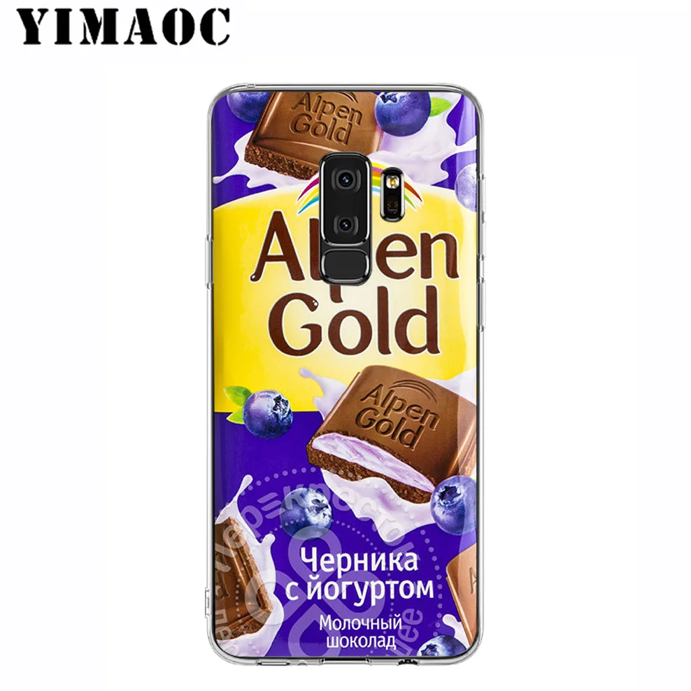 Alpen с изображением шоколада wonka Бар Мягкий силиконовый чехол для samsung Galaxy A5 A6 плюс