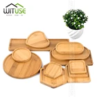 WITUSE бамбуковые круглые квадратные миски, тарелки для горшки для суккулентов, подносы, подставка для сада, Декор для дома, поделки, 12 видов, распродажа