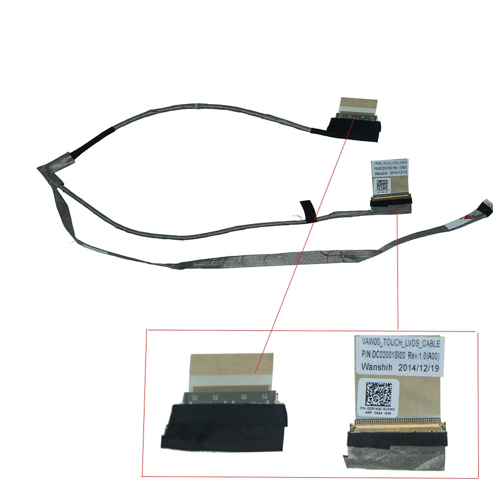 10 шт. гибкий ЖК-экран LVDs кабель DC02001SI00 DC02001N400 DC02001MG00 ЖК-кабель для Dell 3521 5521 3537 3737 5537