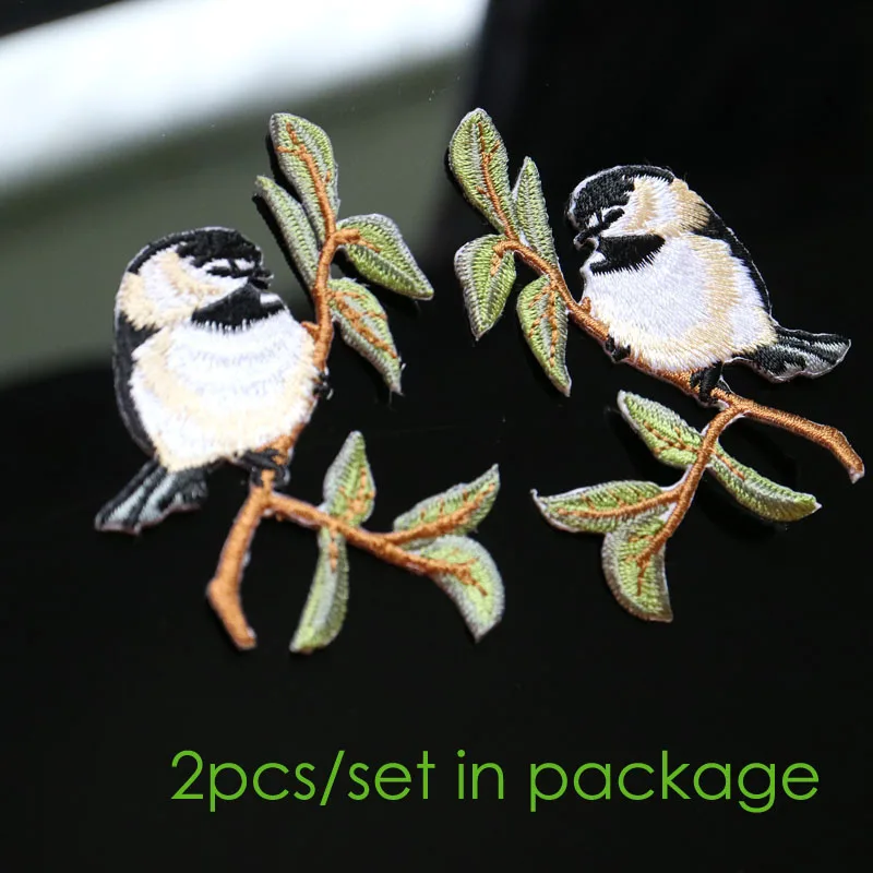 1 пара железных нашивки &quotПтицы&quot для одежды маленькая вышивка глажка