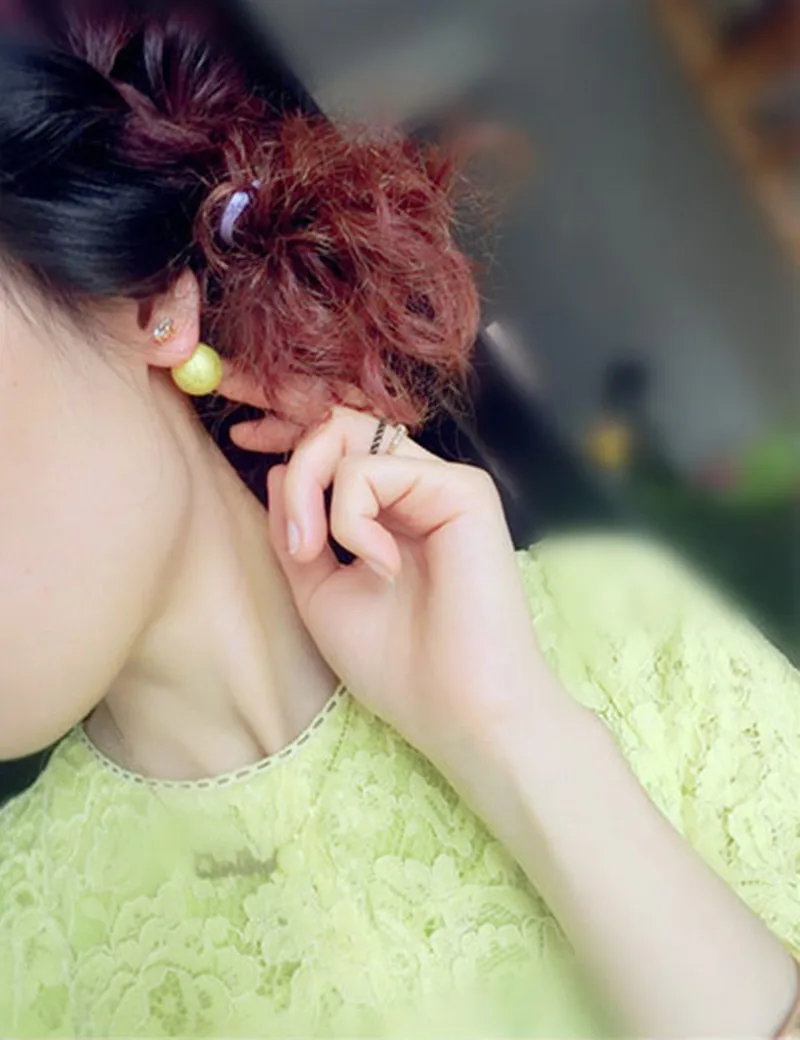 Модные женские большие жемчужные циркониевые двусторонние бриллиантовые