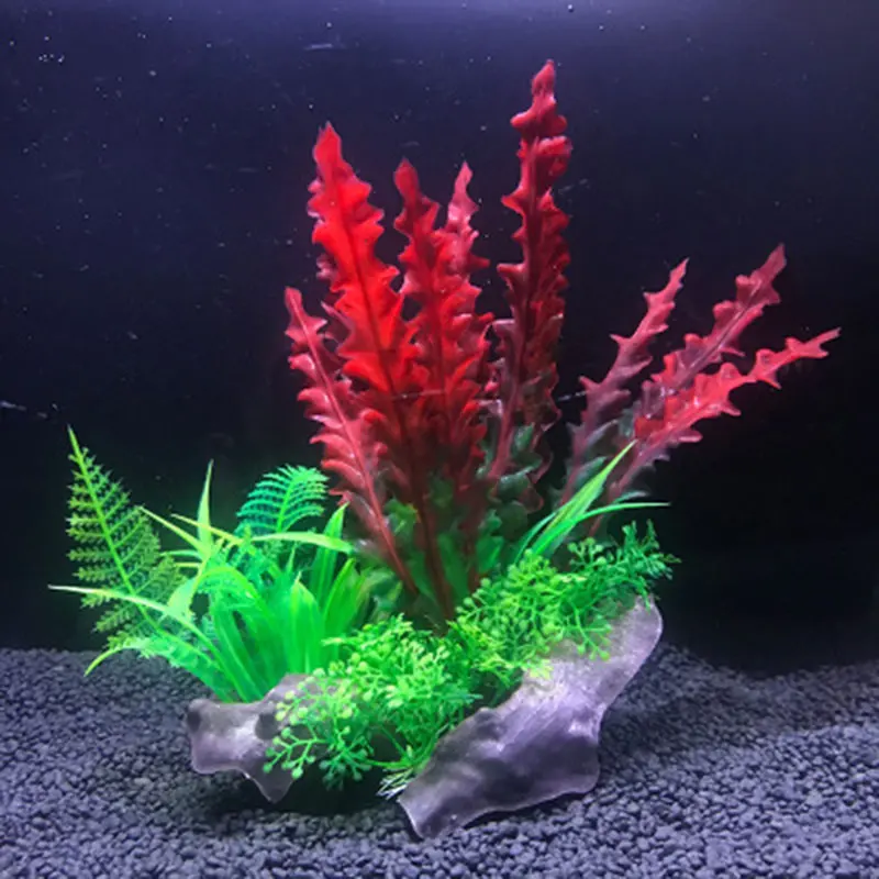 Красочные аквариумные растения пластиковые искусственные украшения воды