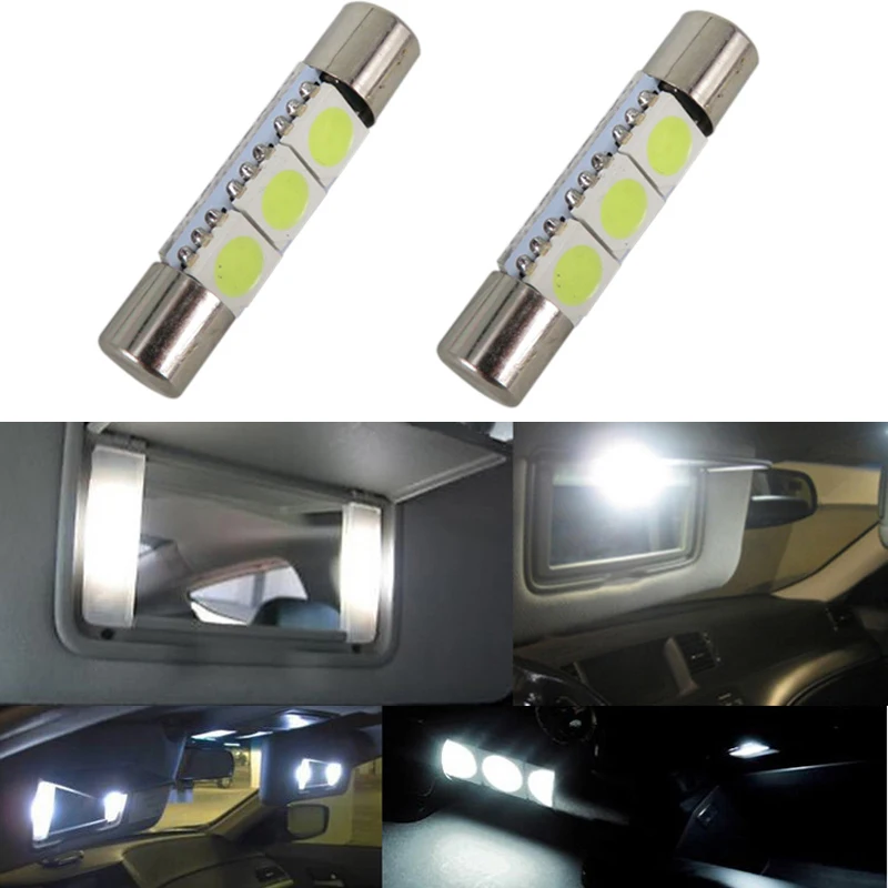 1 шт. автомобильный светодиодный t6 3 28/31 мм 5050 SMD белый 12 в солнцезащитный щиток для