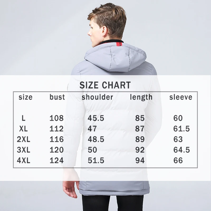 POSSO Mens stylish parka winter warm puffer jacket quilted zipper hooded thick outwear men long coat with knitted hat | Мужская одежда