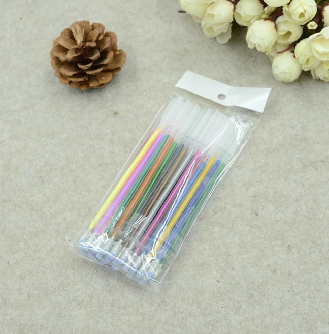 1Pack/set 12 24 36 48 Colors Flash Ballpoint Gel Pen Highlighters Refill Color Full Shinning Refills Painting BallPoint | Канцтовары для