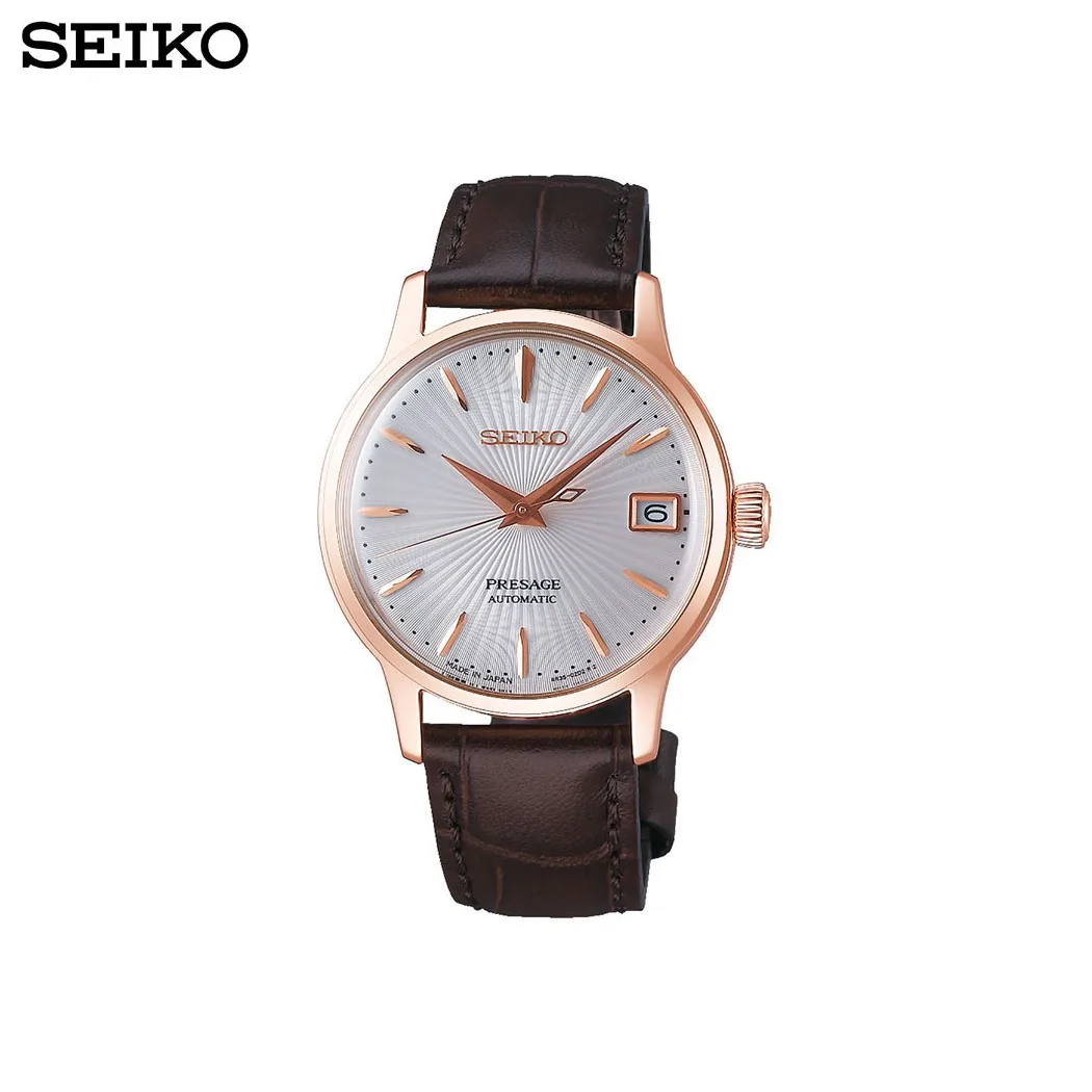 Наручные часы Seiko SRP852J1 женские механические с автоподзаводом на кожаном