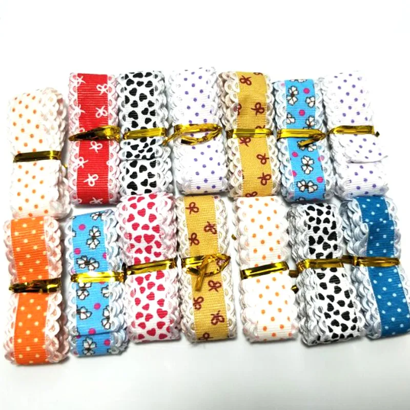 HANLV 18mm width printed ribbon DIY weaving mix styles wedding party decorations gift box packing belt 10 meters R227 | Дом и сад