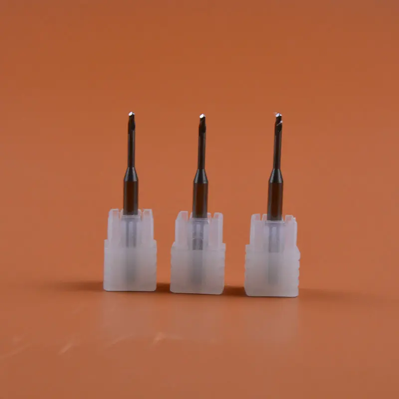 3pcs 0.6mm/ 1.0mm/ 2.0mm dental milling burs for Roland DXW50 CAD CAM milling system for cutting zirconia blocks